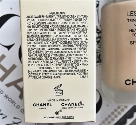 chanel les beiges foundation ingredients|More.